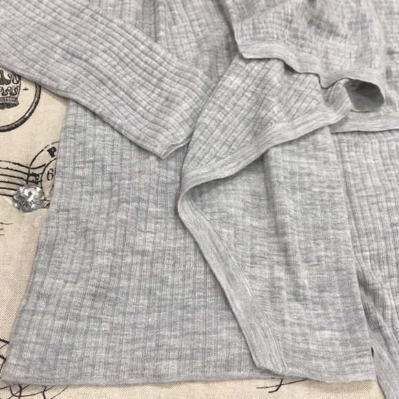 Vince Ribbed Open Front Wool Blend Cardigan - Picture 4 of 9